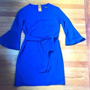 Mini dress with belt